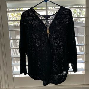 Alfani Zip Up Sweater, Size Medium